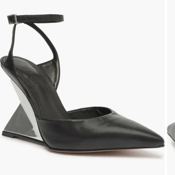 Janice Ankle Strap Pointed Toe Pump - Black Size 11B - Picture 4 of 16